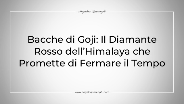 Bacche di Goji: Il Diamante Rosso dell’Himalaya che Promette di Fermare il Tempo