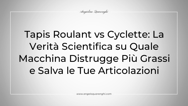 Tapis Roulant vs Cyclette: La Verità Scientifica su Quale Macchina Distrugge Più Grassi e Salva le Tue Articolazioni